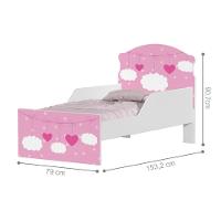 Cama Infantil Tick Nuvens Meninas Com Colchão - 3