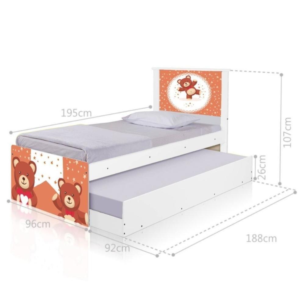Bi Cama Juvenil Zap Com Cabeceira Ursinhos De Pelúcia - 2