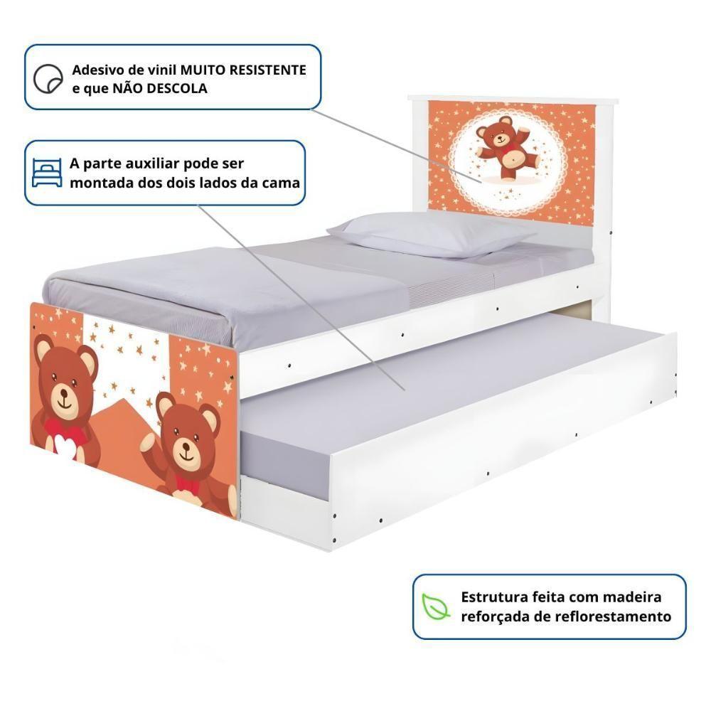 Bi Cama Juvenil Zap Com Cabeceira Ursinhos De Pelúcia - 3
