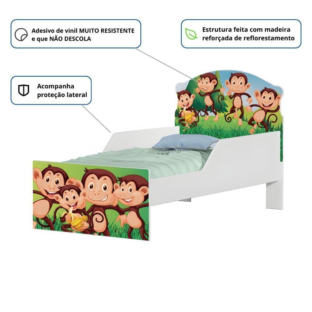 Cama Infantil Tick Macacos Com Colchão - 2