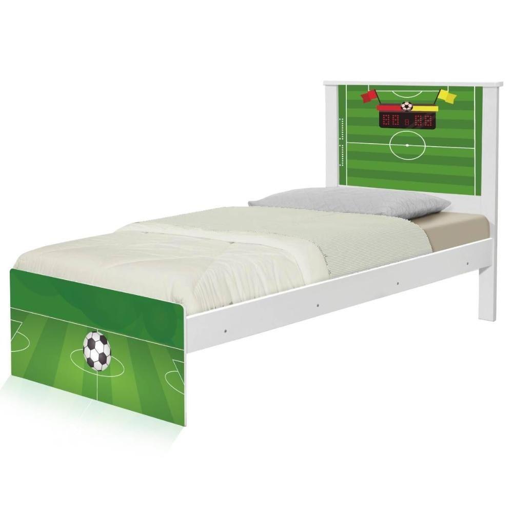Cama Juvenil Zap Com Cabeceira Futebol Gramado - 6
