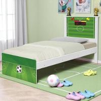 Cama Juvenil Zap Com Cabeceira Futebol Gramado - 1
