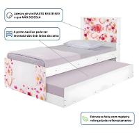Bi Cama Juvenil Zap Com Cabeceira Rosas - 3