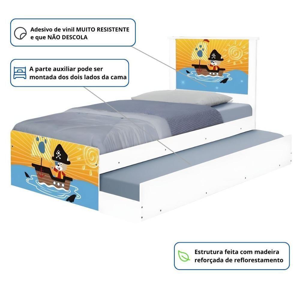 Bi Cama Juvenil Zap Com Cabeceira Pirata - 3
