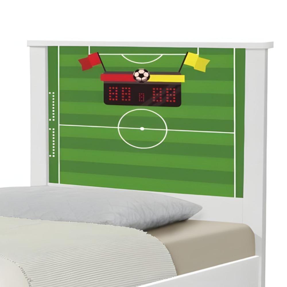 Bi Cama Juvenil Zap Com Cabeceira Futebol Gramado - 5