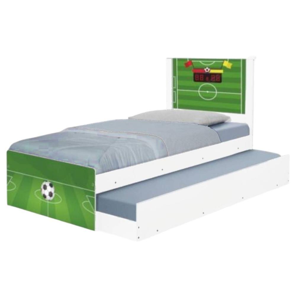 Bi Cama Juvenil Zap Com Cabeceira Futebol Gramado - 6