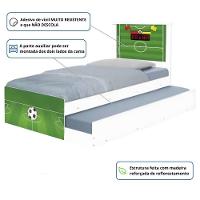 Bi Cama Juvenil Zap Com Cabeceira Futebol Gramado - 3