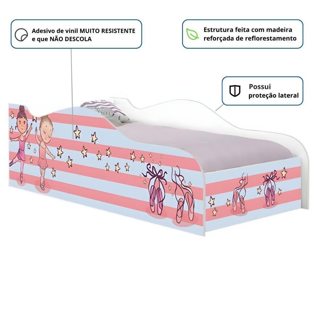 Mini Cama Joy Bailarinas Meninas Com Colchão - 2