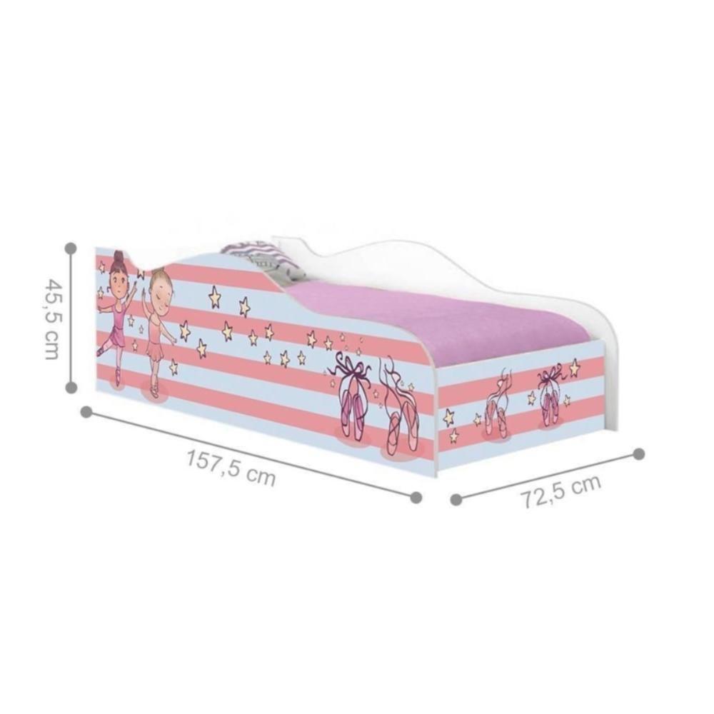 Mini Cama Joy Bailarinas Meninas Com Colchão - 3
