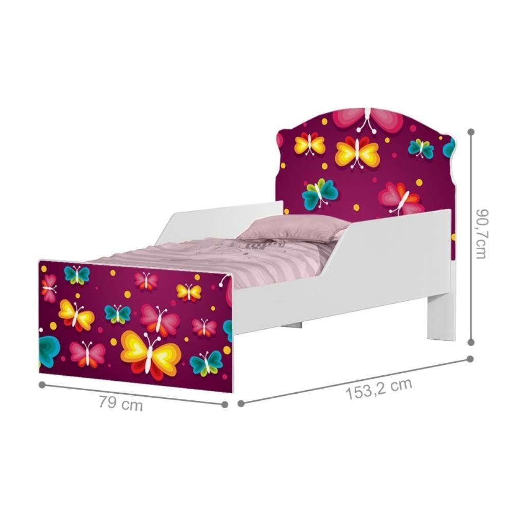 Cama Infantil Tick Borboleta Com Colchão - 3