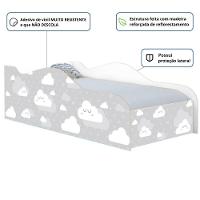 Mini Cama Joy Nuvens Cinza Com Colchão - 5