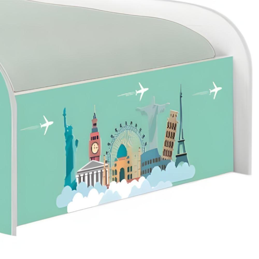 Mini Cama Joy Viagem Pelo Mundo Com Colchão - 5