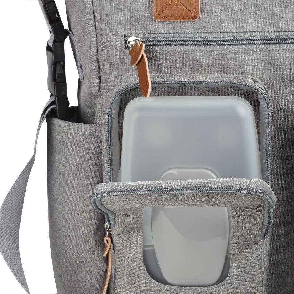 Bolsa Versátil Cinza Em Poliéster 29l Com Compartimento Para Lenços E Design Moderno - 4