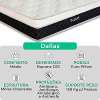 Cama Box Baú Queen E Colchão Dallas Molas V-store Branco - 2