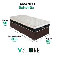 Cama Box Baú Solteirão E Colchão Dallas Molas V-store Marrom - 3