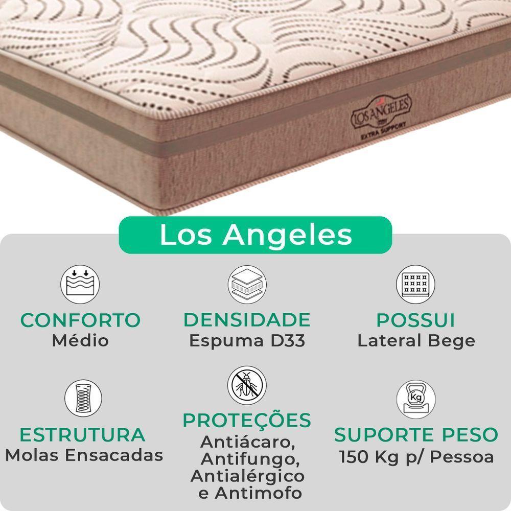 Box Baú Solteiro Marrom E Colchão Los Angeles Molas Vstore - 2