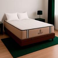 Cama Box Baú Viúvo Marrom E Colchão Madrid Molas Vstore - 1