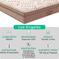 Cama Box Baú King Cinza E Colchão Los Angeles Molas Vstore - 2