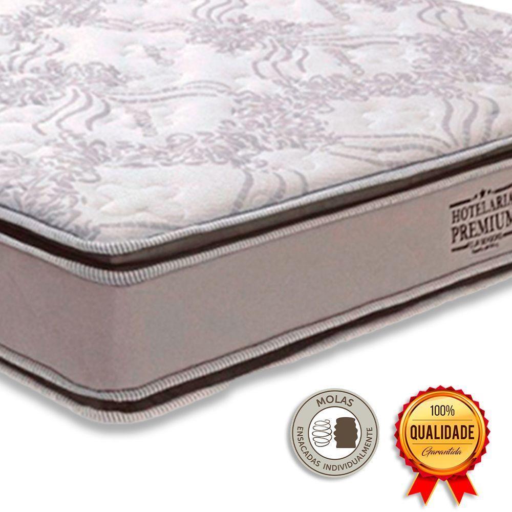 Cama Box Baú Solteiro Cinza Colchão Four Season Molas Vstore - 4