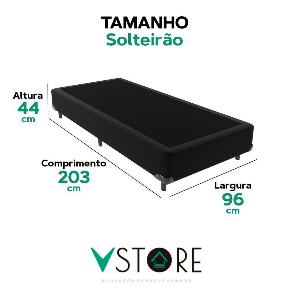 Cama Box Solteirão Bravus 96x203x44 Preto - 3