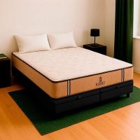 Cama Box Baú King Preto E Colchão Madrid Molas Vstore - 1