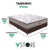 Cama Box Viúvo Marrom E Colchão Four Season Molas Vstore - 3