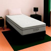 Cama Box Baú Solteirão E Colchão Los Angeles Molas V-store Preto - 1