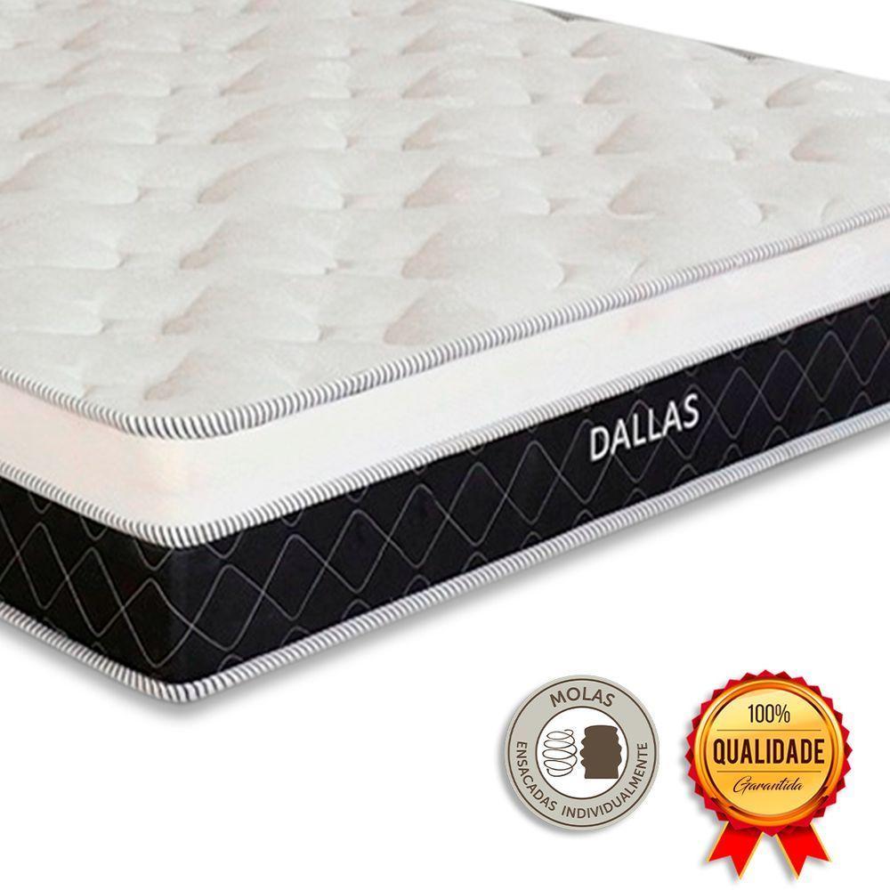 Cama Box Solteiro Bege Colchão Dallas Molas Vstore 78x188x20 - 3