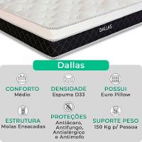 Cama Box Solteiro Marrom E Colchão Dallas Molas Vstore - 2