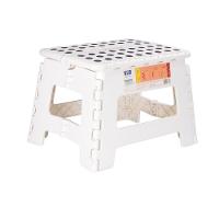 Banqueta Plástica Dobrável Antiderrapante Pequena Branca Vig Ordene - 1