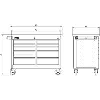 Bancada Móvel Com 11 Gavetas Tramontina Pro Tramontina - 5