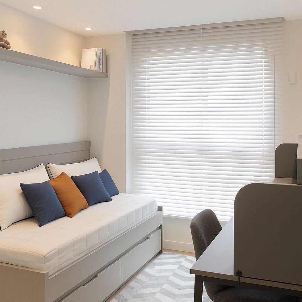 Persiana Horizontal Alumínio 25mm Branco - 1,69m X 1,71m - 6