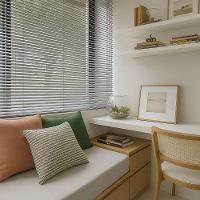 Persiana Horizontal Alumínio 25mm Branco - 1,69m X 1,74m - 2