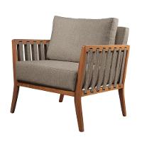 Poltrona Helena Luxo Madeira Maciça Castellar Móbile Linho Cinza Linho Cinza - 1