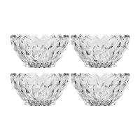 Jogo 4 Taça De Sobremesa Bowl Vidro Diamante Transparente Galaxy 280ml Em Casa Tem - 1