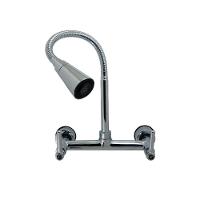 Torneira Misturador Cozinha Tubo Conic Flexível Cromado 2 Jatos Parede - 2