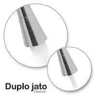 Torneira Misturador Cozinha Tubo Conic Flexível Cromado 2 Jatos Parede - 3