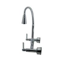 Torneira Misturador Cozinha Tubo Conic Flexível Cromado 2 Jatos Parede - 5