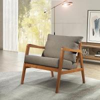 Poltrona Bia Luxo Madeira Maciça Castellar Móbile Linho Cappuccino Linho Cappuccino - 5