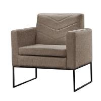 Poltrona Apolo Luxo Base Preta Castellar Móbile Linho Cappuccino Linho Cappuccino - 1