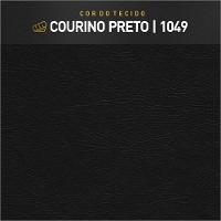 Puff Banqueta Lotus Luxo Madeira Maciça Castellar Móbile Corino Preto - 2