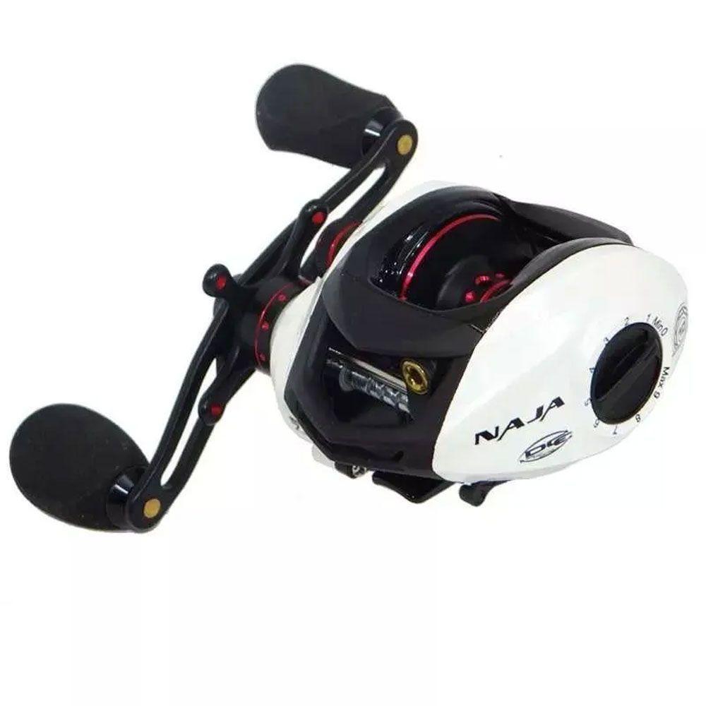 Carretilha Para Pesca Maruri Naja 10r Branca Lado Da Manivela Esquerda - 1