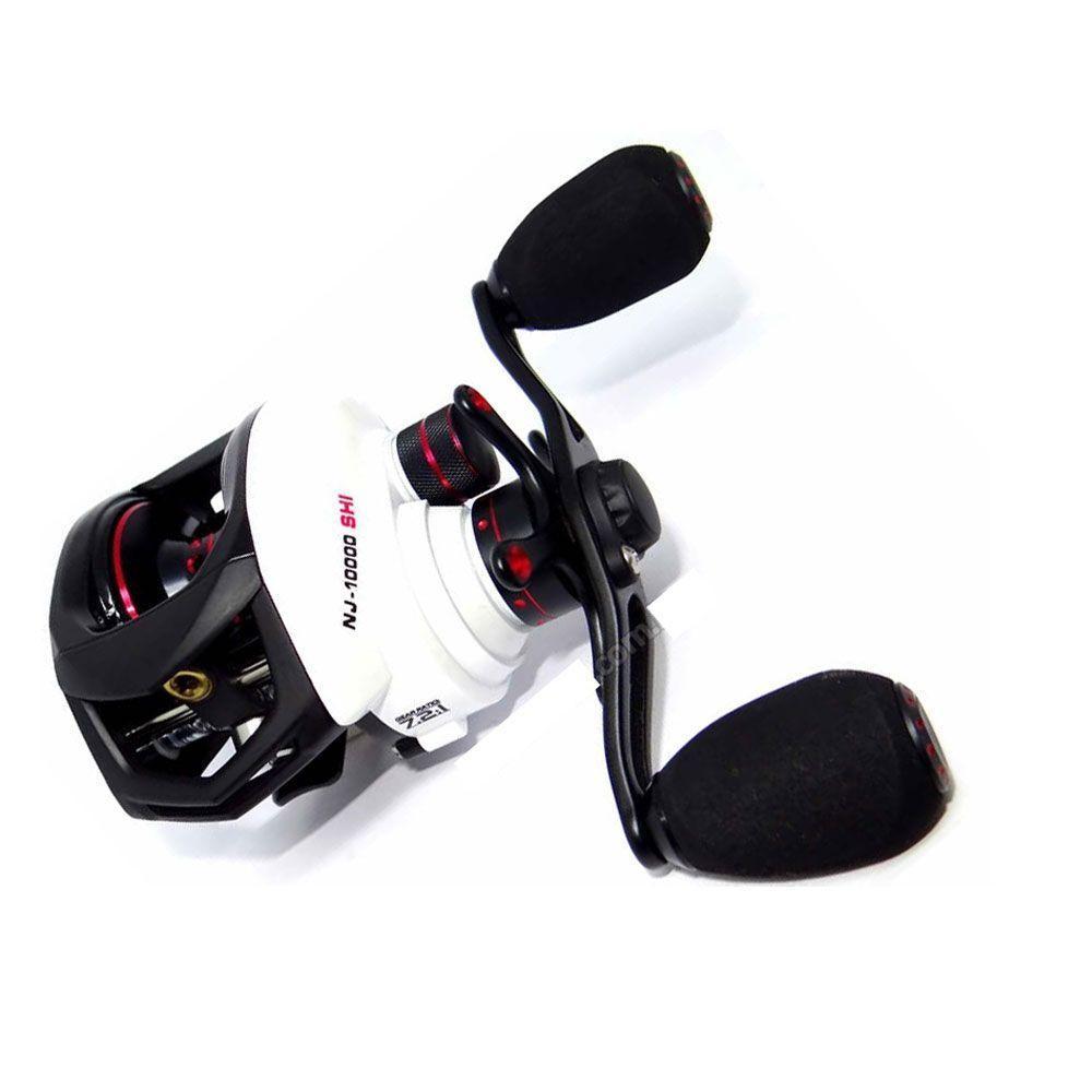 Carretilha Para Pesca Maruri Naja 10r Branca Lado Da Manivela Esquerda - 3