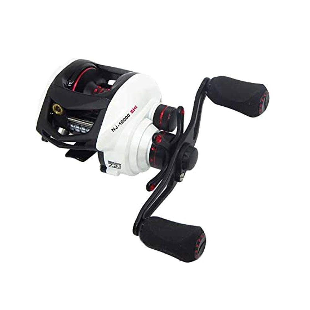 Carretilha Para Pesca Maruri Naja 10r Branca Lado Da Manivela Esquerda - 7