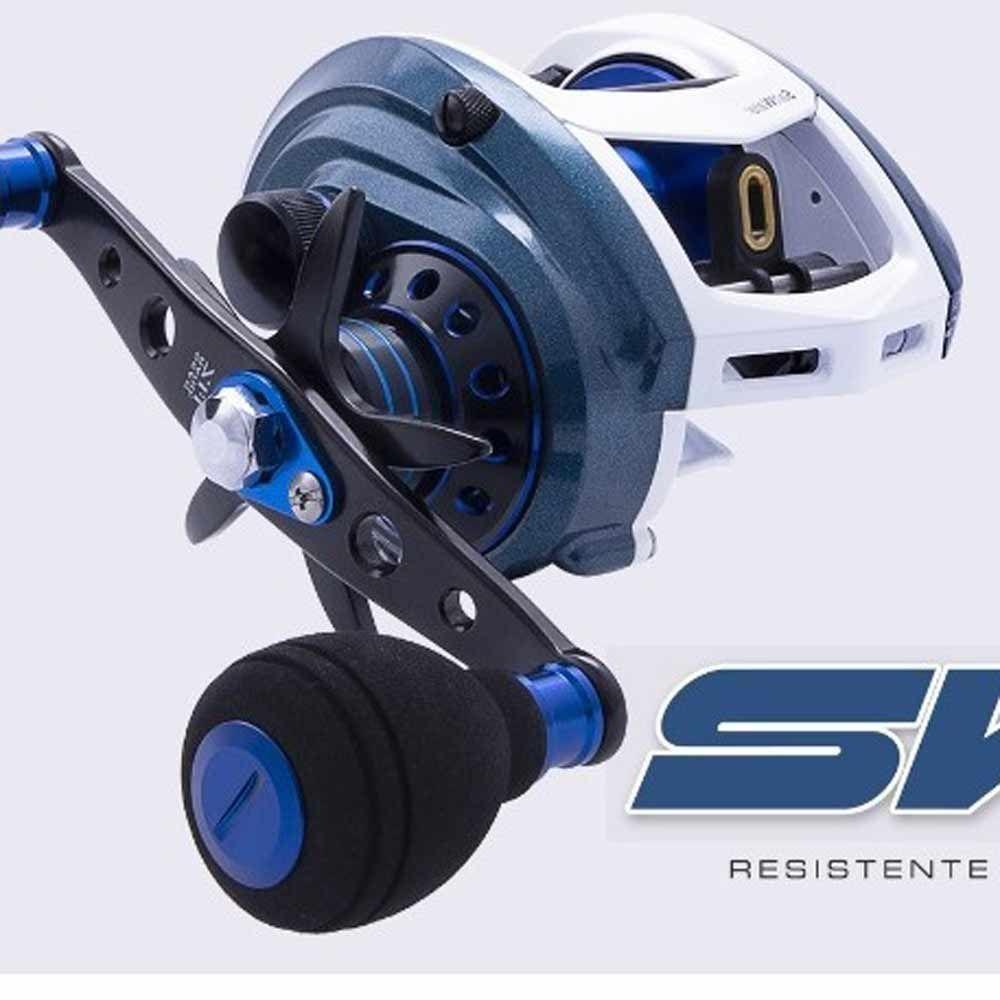 Carretilha Para Pesca Maruri Sw 10 Rolamentos Big Game Lado Da Manivela Direita - 9