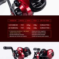 Carretilha Para Pesca Maruri Logan 10 Rolamentos Lado Da Manivela Direita - 8