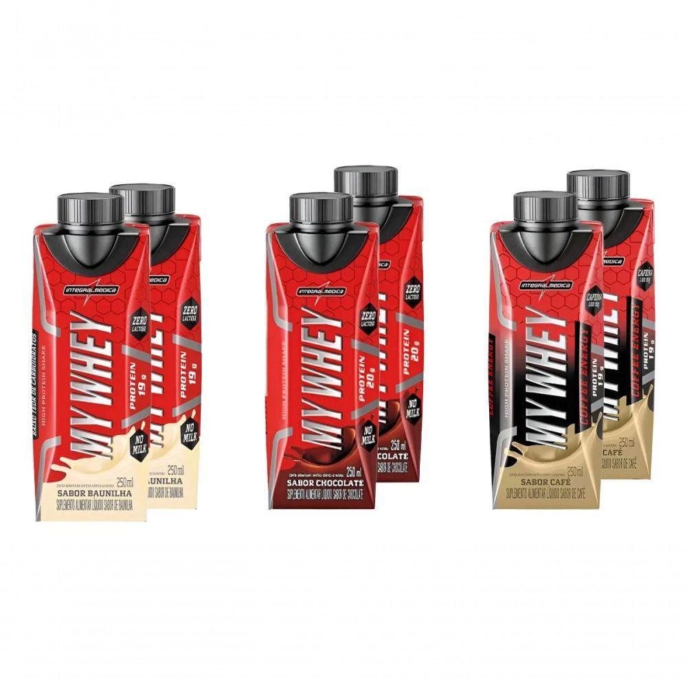 Suplemento Proteico My Whey Integralmedica RTD 6 Unidades 250ml - Sabores Variados - 1