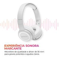Fone De Ouvido Headphone Aiwa Hp-03-w Bluetooth Drive 30mm Bivolt - 3