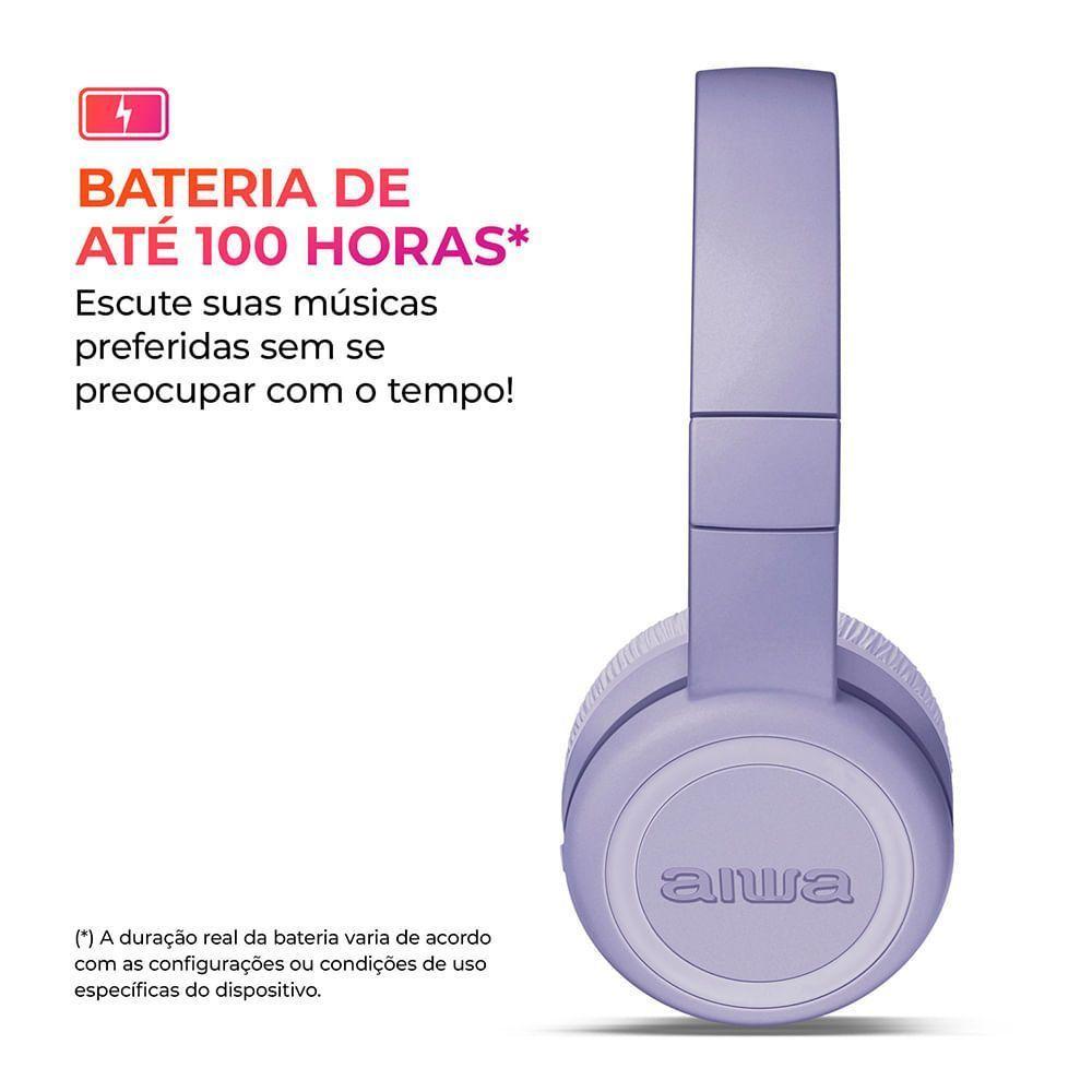 Fone De Ouvido Headphone Aiwa Hp-03-p Bluetooth Drive 30mm Fone De Ouvido Aws-hp-03-p - 3