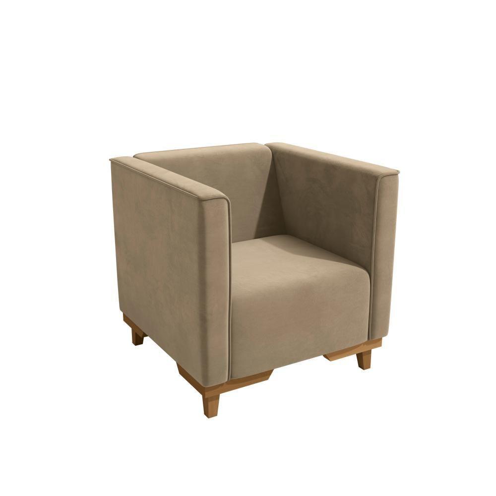 Poltrona Ravena Kappesberg Veludo Deluxe Bege - 2
